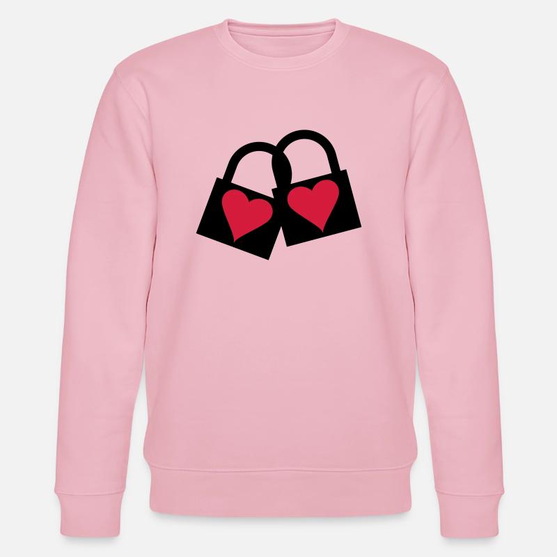 Love Lock - Stanley/Stella Unisex Bio-Sweatshirt CHANGER  - Hellrosa