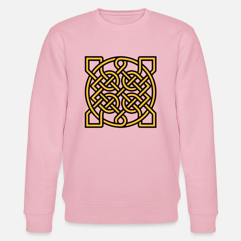 Knot pattern - Stanley/Stella CHANGER Unisex Organic Sweatshirt - cotton pink