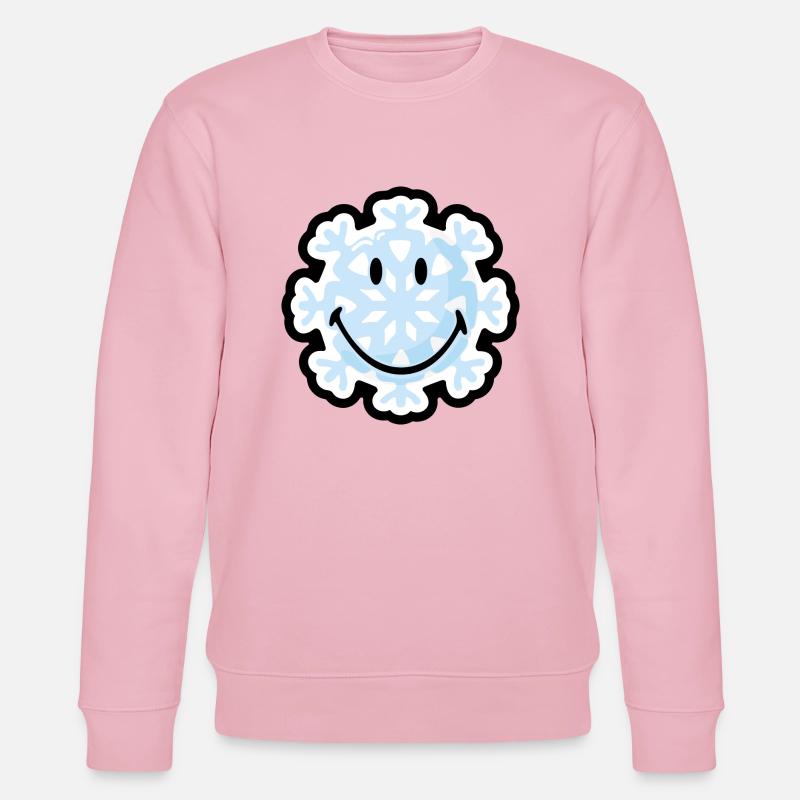 Smiley Snow Flake - Stanley/Stella Unisex Bio-Sweatshirt CHANGER  - Hellrosa