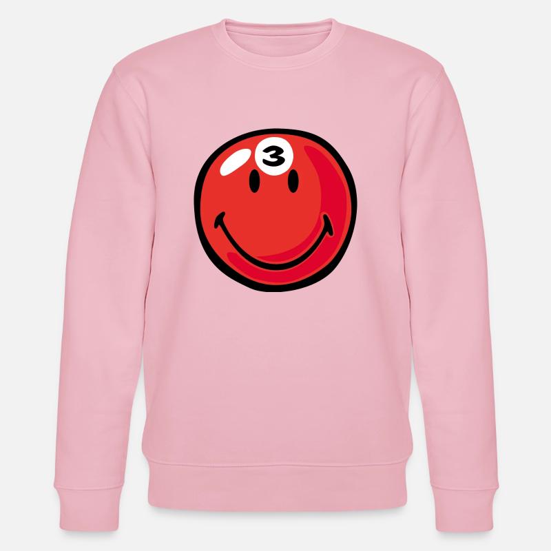 Smiley Pool Ball 3 - Stanley/Stella Unisex Bio-Sweatshirt CHANGER  - Hellrosa