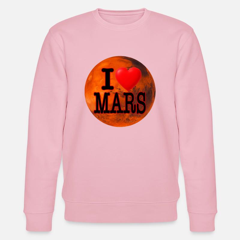 Ich liebe den Mars - Stanley/Stella Unisex Bio-Sweatshirt CHANGER  - Hellrosa