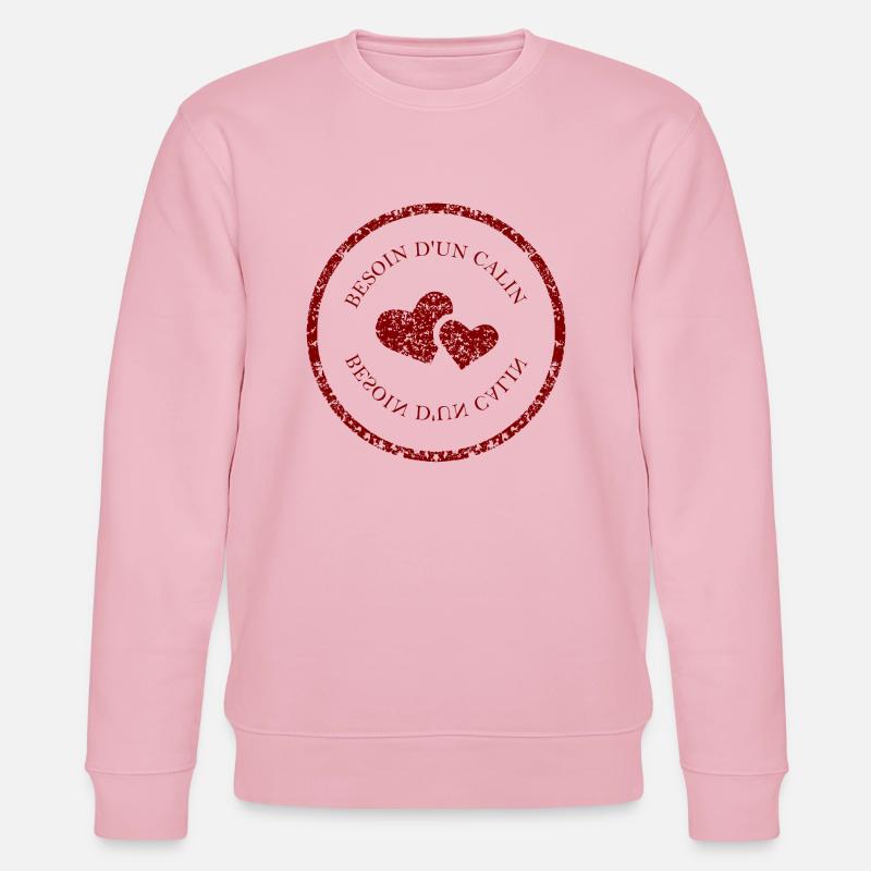 Brauche eine Umarmung - Stanley/Stella Unisex Bio-Sweatshirt CHANGER  - Hellrosa