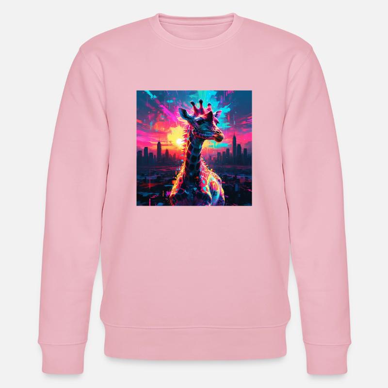 Neon Giraffe - Stanley/Stella Unisex Bio-Sweatshirt CHANGER  - Hellrosa