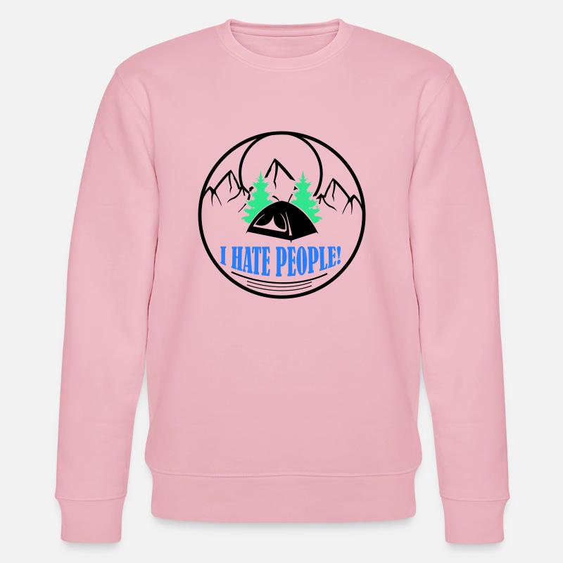 i hate people - Stanley/Stella Unisex Bio-Sweatshirt CHANGER  - Hellrosa
