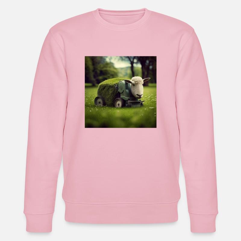 Spielerisches Mähen - Stanley/Stella Unisex Bio-Sweatshirt CHANGER  - Hellrosa