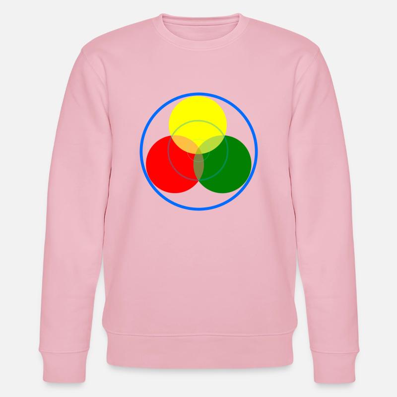 Bunte Ringe mit Farbüberlagerungen - Stanley/Stella Unisex Bio-Sweatshirt CHANGER  - Hellrosa