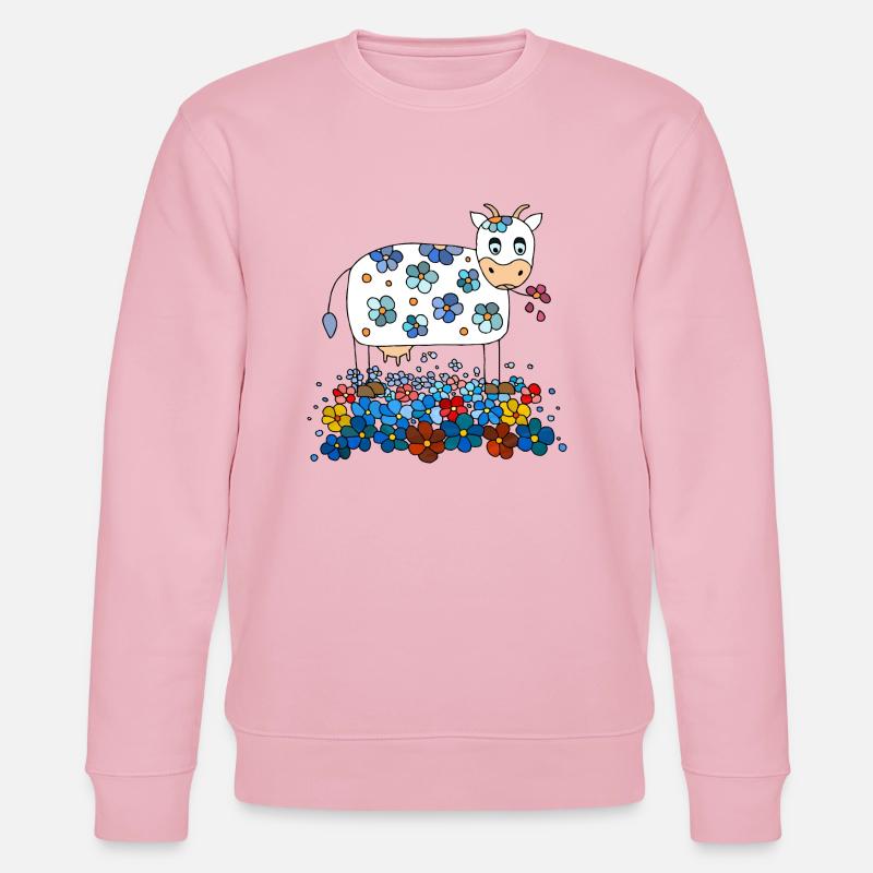 Kuh - Stanley/Stella Unisex Bio-Sweatshirt CHANGER  - Hellrosa