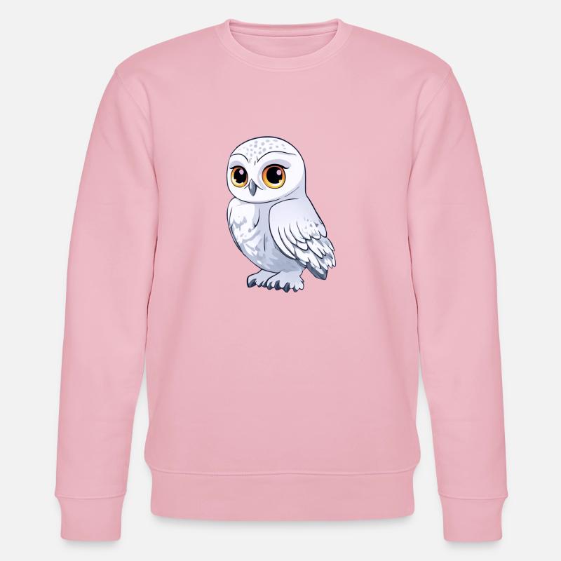 weiße eule - Stanley/Stella Unisex Bio-Sweatshirt CHANGER  - Hellrosa