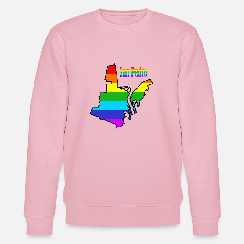 San Pedro, Regenbogen - Stanley/Stella Unisex Bio-Sweatshirt CHANGER  - Hellrosa
