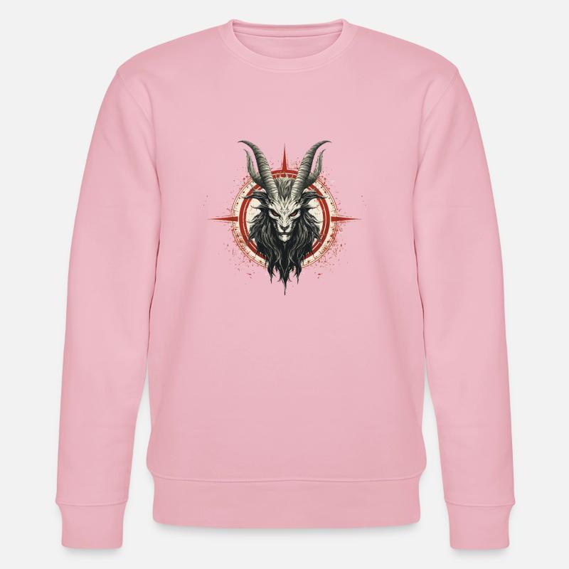 Ziegenbockkopf - Stanley/Stella Unisex Bio-Sweatshirt CHANGER  - Hellrosa