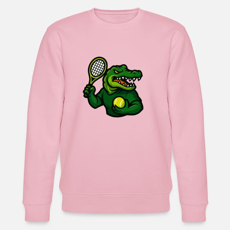 krokodil tennis comic - Stanley/Stella Unisex Bio-Sweatshirt CHANGER - Hellrosa