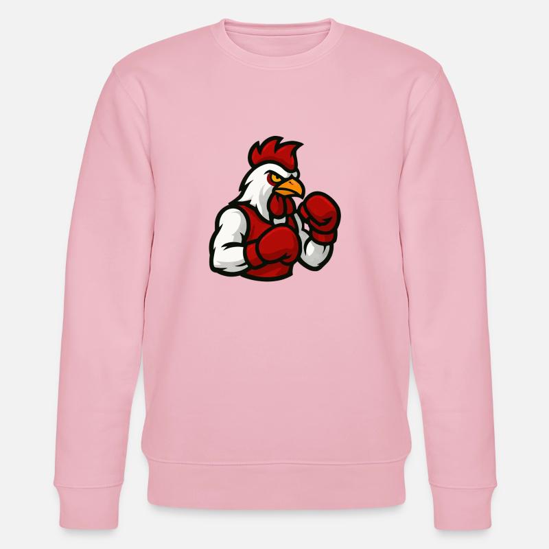 hahn boxer comic - Stanley/Stella Unisex Bio-Sweatshirt CHANGER  - Hellrosa