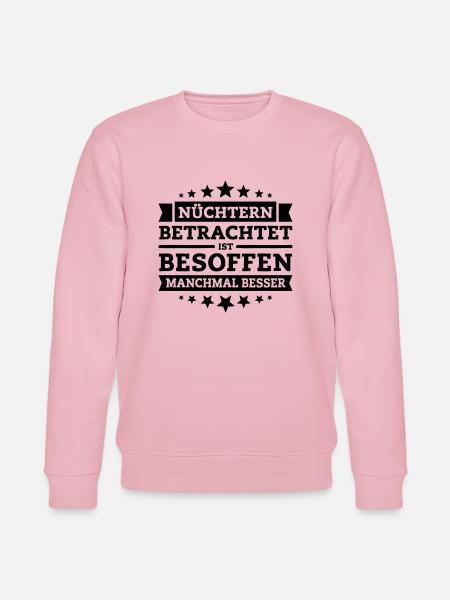 Nüchtern betrachtet... - Stanley/Stella Unisex Bio-Sweatshirt CHANGER  - Hellrosa