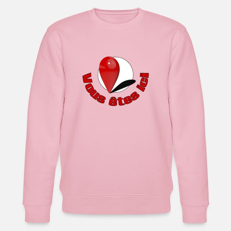 Sie sind hier mit Text - Stanley/Stella Unisex Bio-Sweatshirt CHANGER - Hellrosa