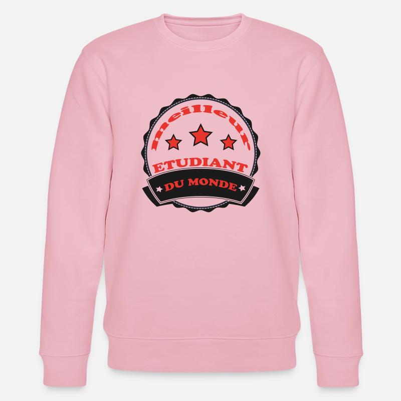 DER BESTE STUDENT DER WELT - Stanley/Stella Unisex Bio-Sweatshirt CHANGER  - Hellrosa