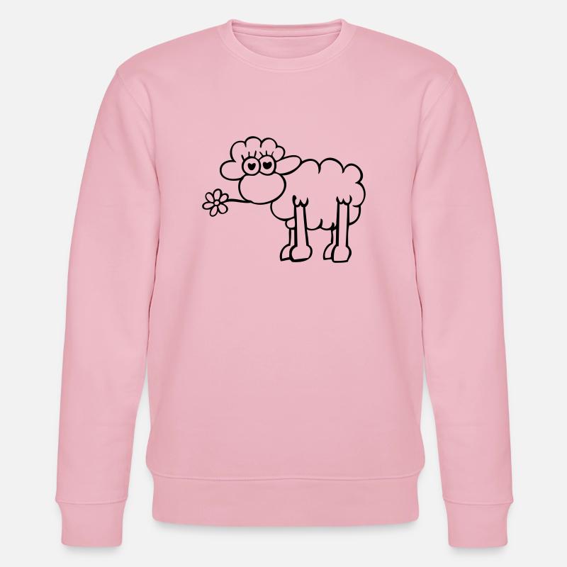 verliebtes Schaf 1farb - Stanley/Stella Unisex Bio-Sweatshirt CHANGER  - Hellrosa