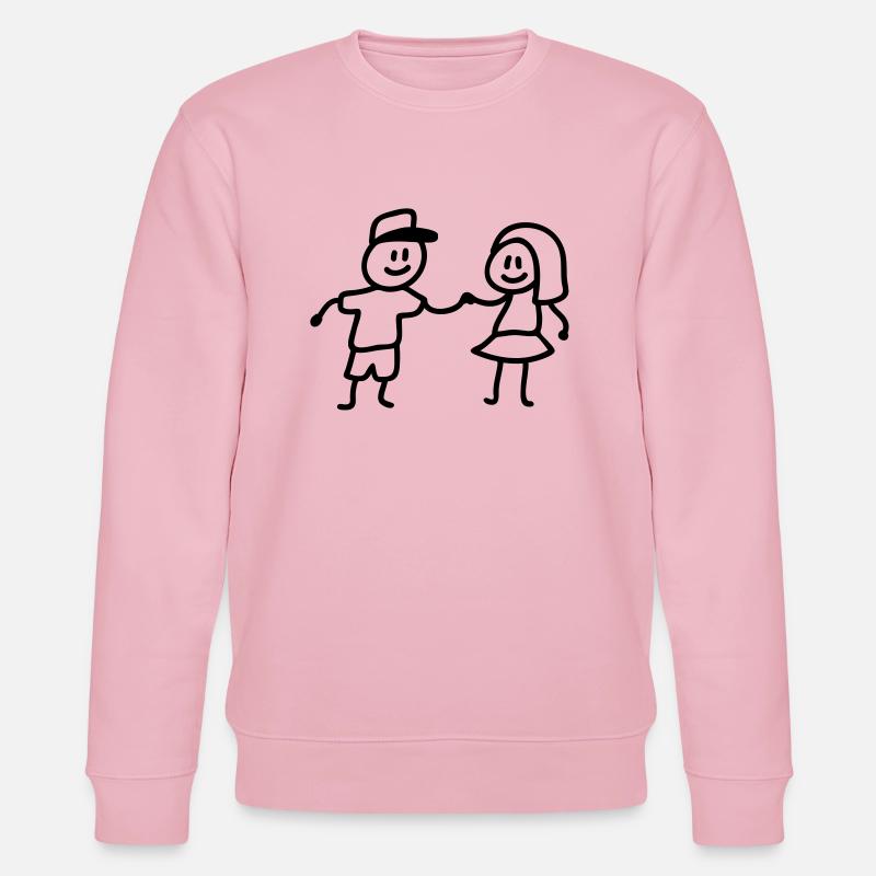 Junge Mädchen spielen - Stanley/Stella Unisex Bio-Sweatshirt CHANGER - Hellrosa