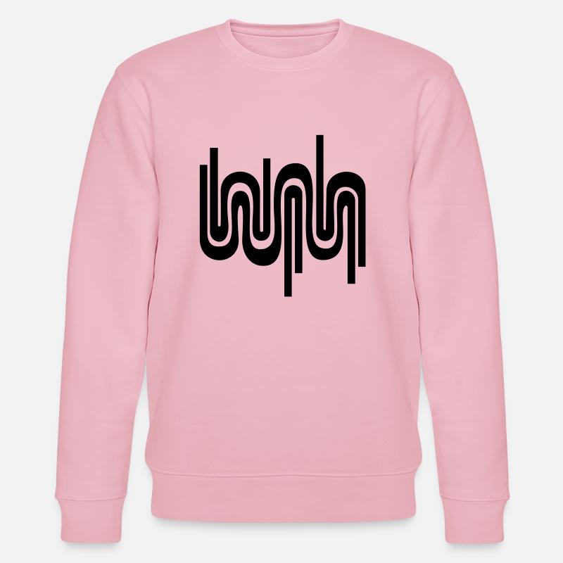 Abstract wave / 70s pattern - Stanley/Stella CHANGER Unisex Organic Sweatshirt - cotton pink