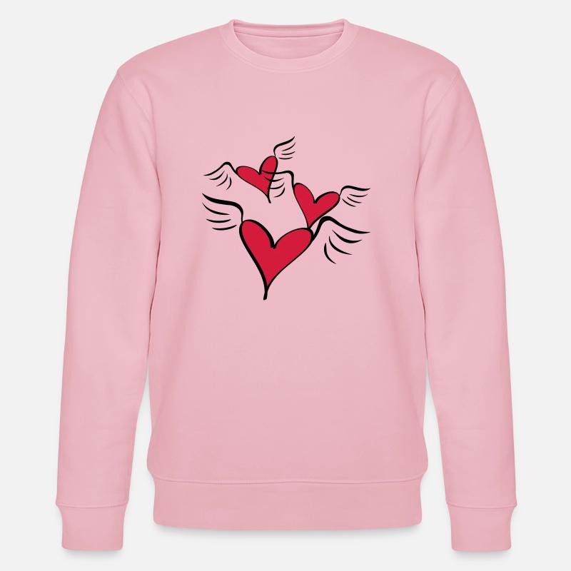 coeurs voler l'amour - Sweat bio CHANGER Stanley/Stella Unisexe - rose pâle