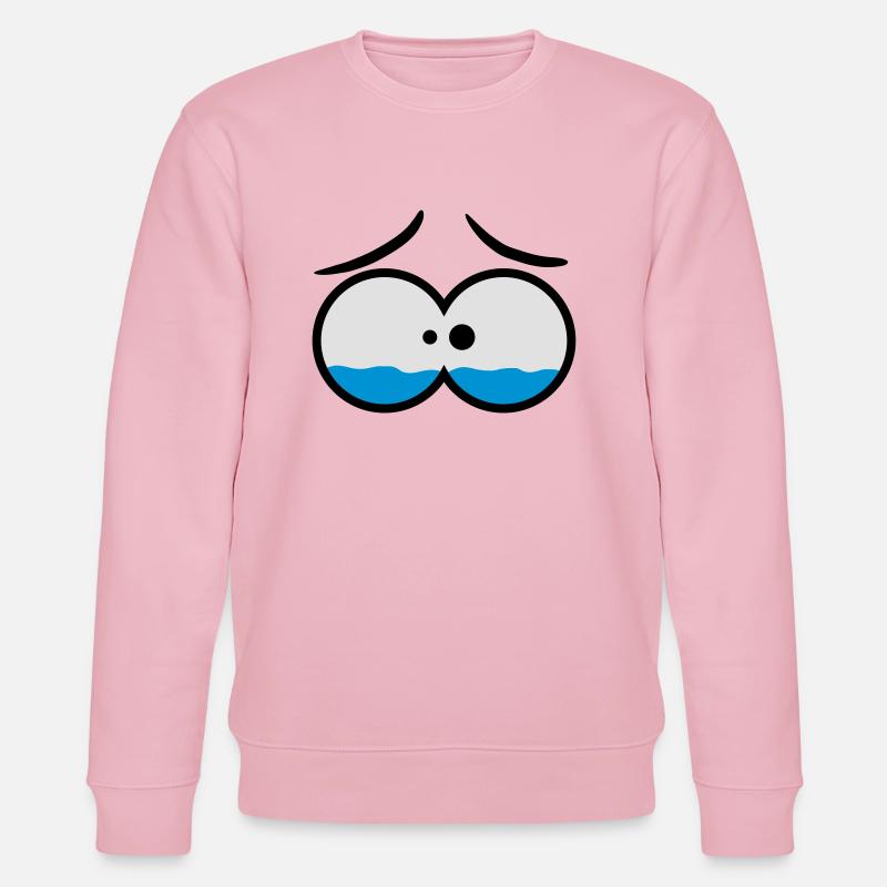 Sad Crying Comic Eyes - Stanley/Stella Unisex Bio-Sweatshirt CHANGER - Hellrosa
