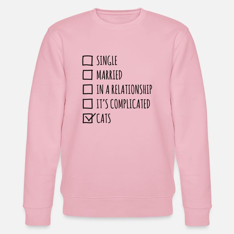Single Married... Cats - Stanley/Stella Unisex Bio-Sweatshirt CHANGER  - Hellrosa