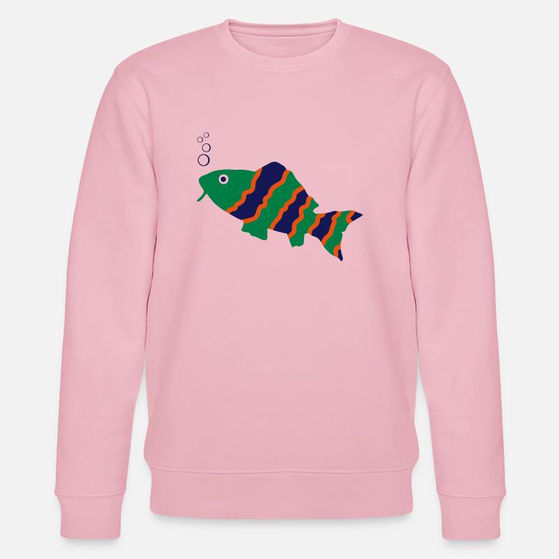fisch - Stanley/Stella Unisex Bio-Sweatshirt CHANGER  - Hellrosa