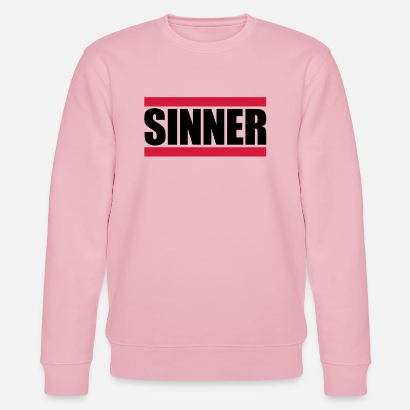 Sinner Text Logo - Stanley/Stella Unisex Bio-Sweatshirt CHANGER - Hellrosa
