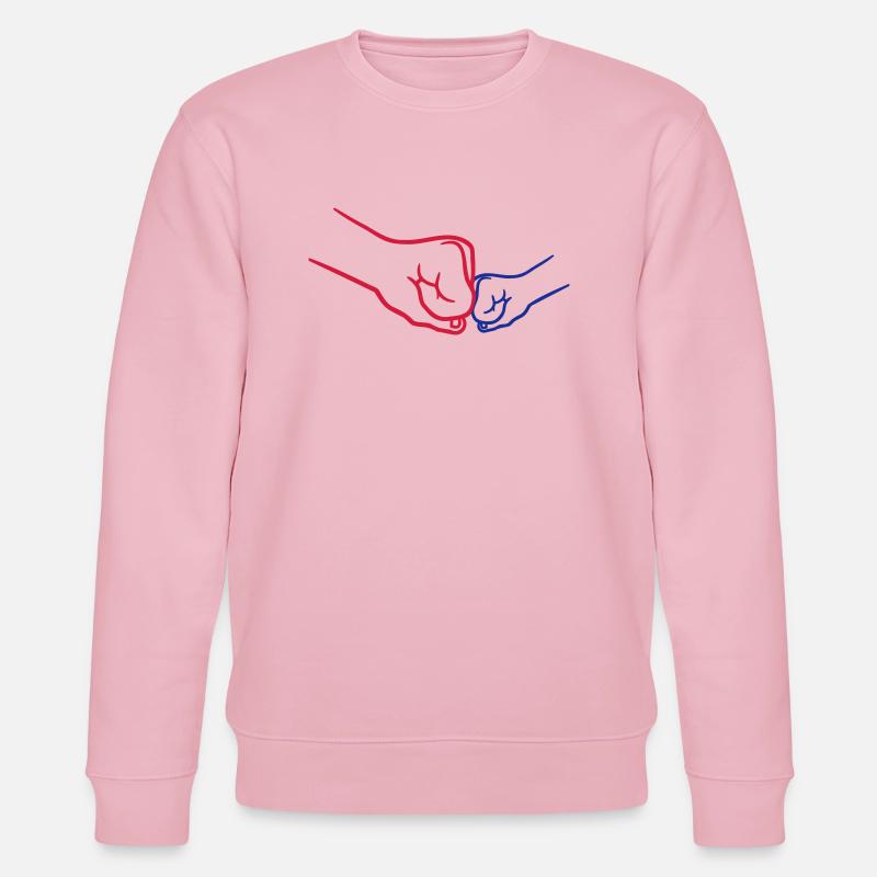 Kind 2 Fäuste - Stanley/Stella Unisex Bio-Sweatshirt CHANGER  - Hellrosa