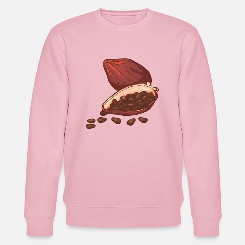 Cacao choucé chocolat cacao fèves - Sweat bio CHANGER Stanley/Stella Unisexe - rose pâle