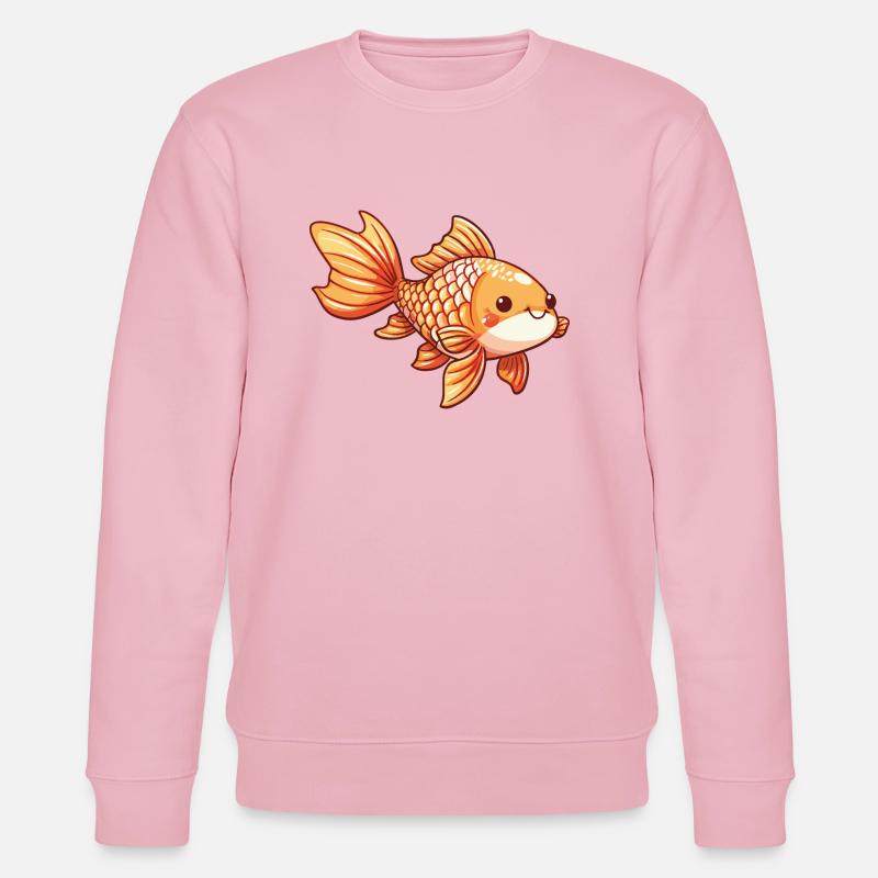 Goldfisch Comic - Stanley/Stella Unisex Bio-Sweatshirt CHANGER  - Hellrosa