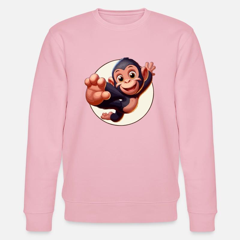 Sauts de Cimpansee - Sweat bio CHANGER Stanley/Stella Unisexe - rose pâle