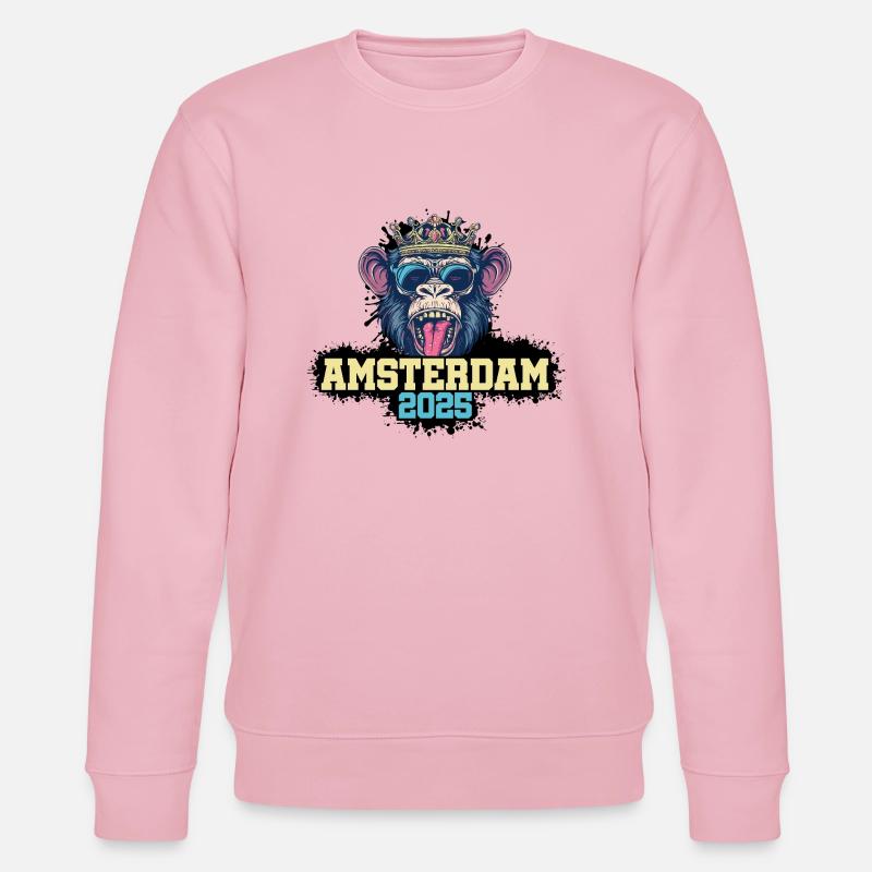 Amsterdam 2025 Affe - Stanley/Stella Unisex Bio-Sweatshirt CHANGER  - Hellrosa