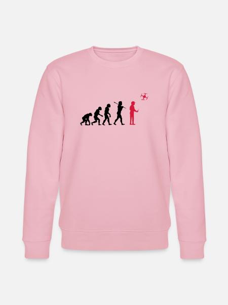 The drone evolution - Stanley/Stella Unisex Bio-Sweatshirt CHANGER - Hellrosa