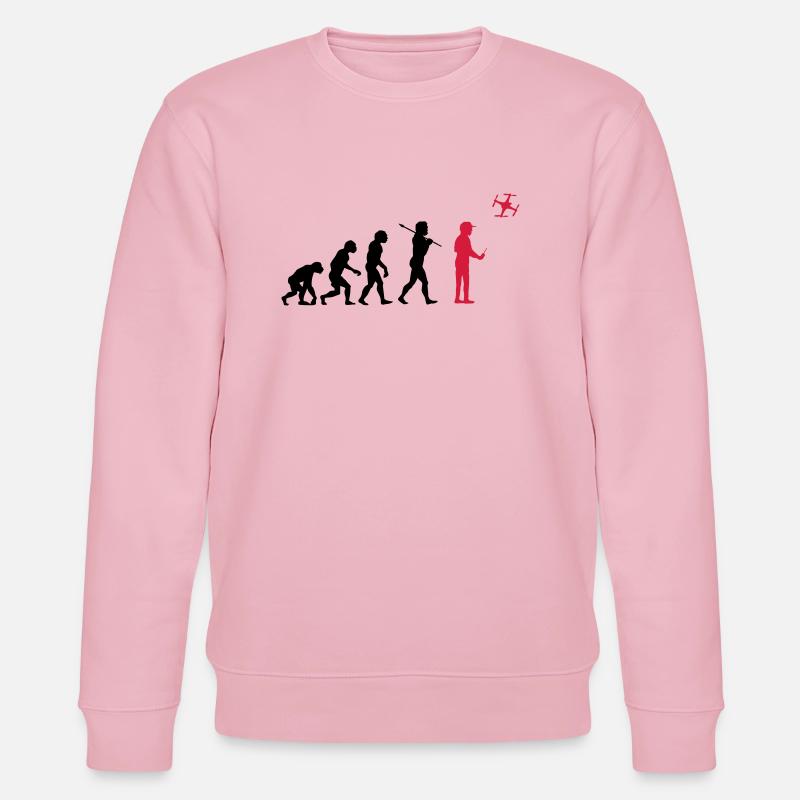 The drone evolution - Stanley/Stella CHANGER Unisex Organic Sweatshirt - cotton pink