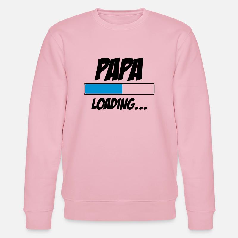 Papa Loading... - Stanley/Stella CHANGER Unisex Organic Sweatshirt - cotton pink