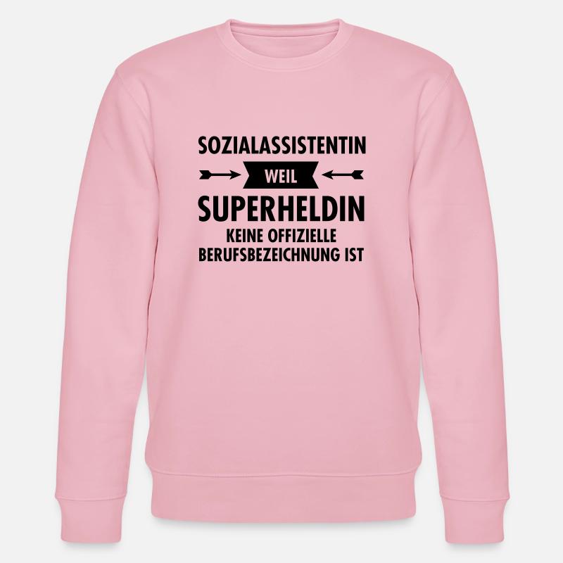 Sozialassistentin - Superheldin - Stanley/Stella Unisex Bio-Sweatshirt CHANGER  - Hellrosa