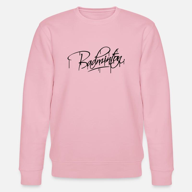 Badminton Graffiti Design - Stanley/Stella Unisex Bio-Sweatshirt CHANGER  - Hellrosa