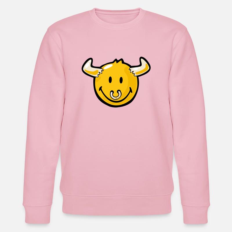 Smiley Bull - Stanley/Stella Unisex Bio-Sweatshirt CHANGER  - Hellrosa