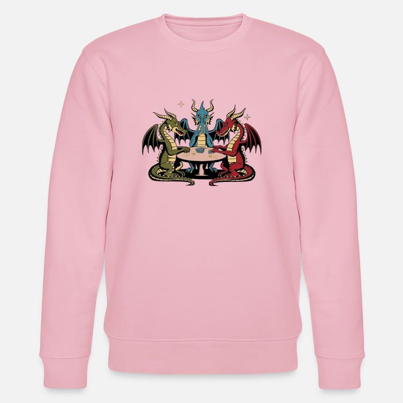 Drachen-Spielkarten - Stanley/Stella Unisex Bio-Sweatshirt CHANGER  - Hellrosa