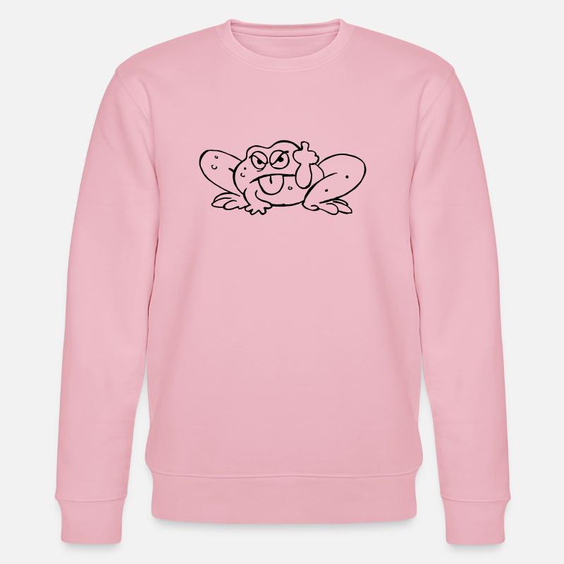 Crapeaud pulls the tongue - Stanley/Stella CHANGER Unisex Organic Sweatshirt - cotton pink
