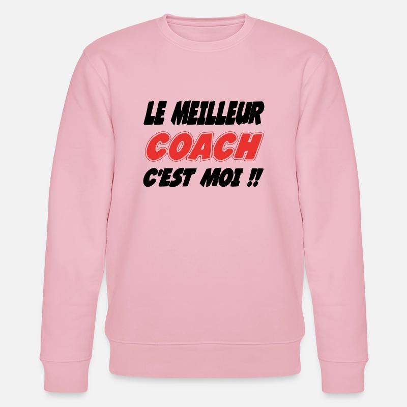 Der beste COACH bin ich!! - Stanley/Stella Unisex Bio-Sweatshirt CHANGER  - Hellrosa