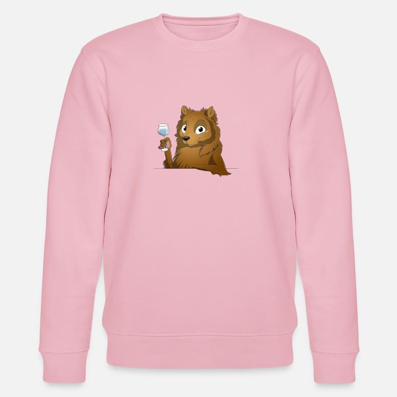 Trinkender oder treibender Spitz - Stanley/Stella Unisex Bio-Sweatshirt CHANGER  - Hellrosa