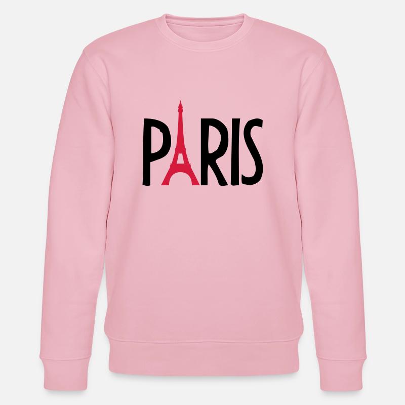 Eiffel Tower France Paris Logo - Stanley/Stella Unisex Bio-Sweatshirt CHANGER  - Hellrosa