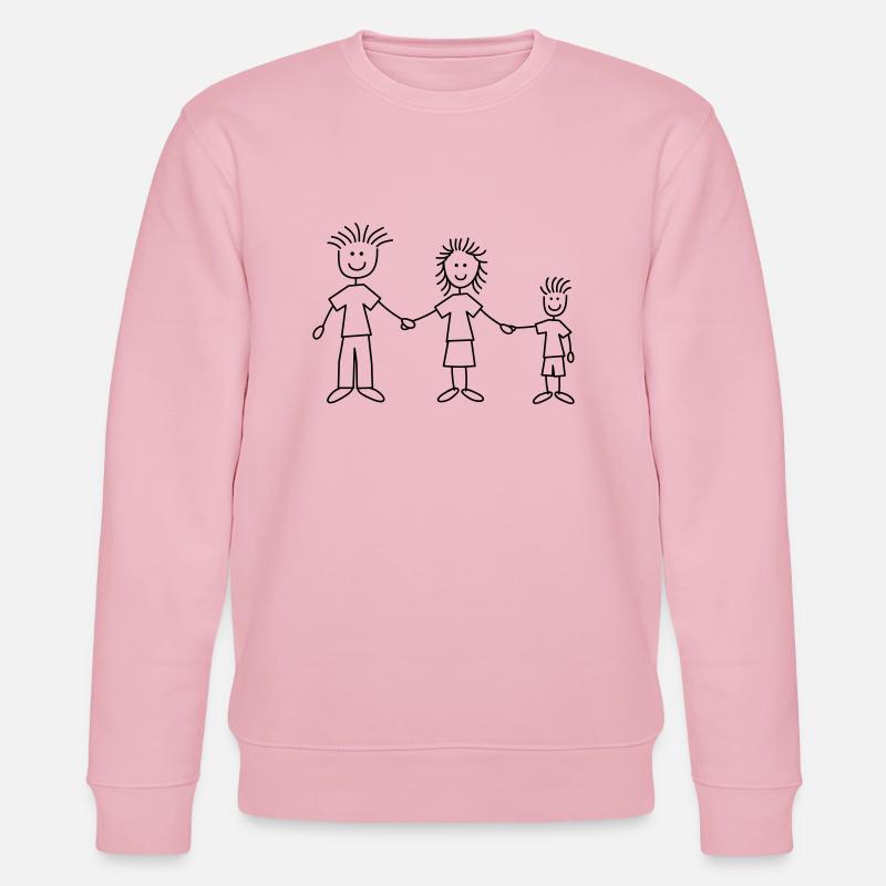 family_dad_and_mom_with_boy_1c - Sweat bio CHANGER Stanley/Stella Unisexe - rose pâle