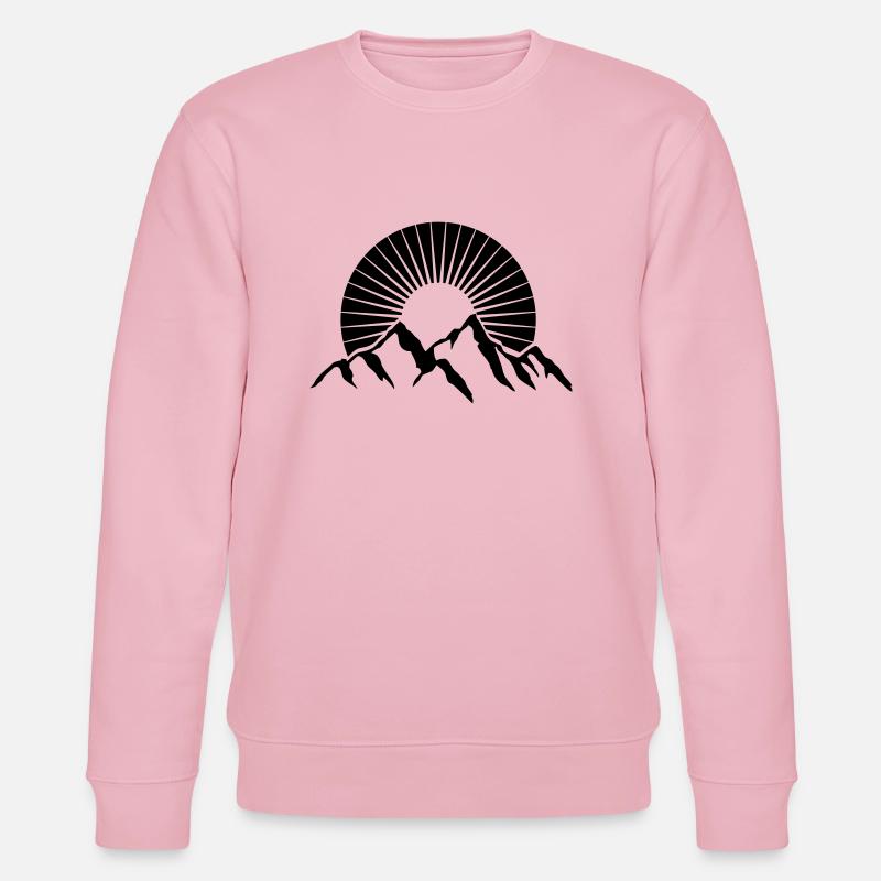 Beautiful mountains with Sun - Stanley/Stella CHANGER Unisex Organic Sweatshirt - cotton pink