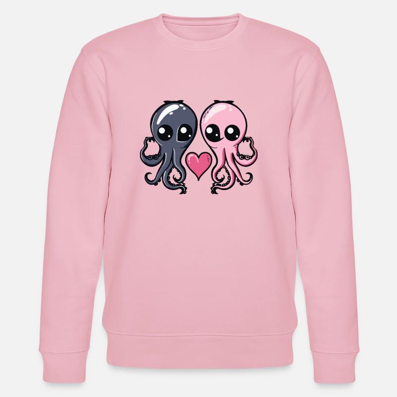 Pieuvre amoureuse Saint-Valentin - Sweat bio CHANGER Stanley/Stella Unisexe - rose pâle