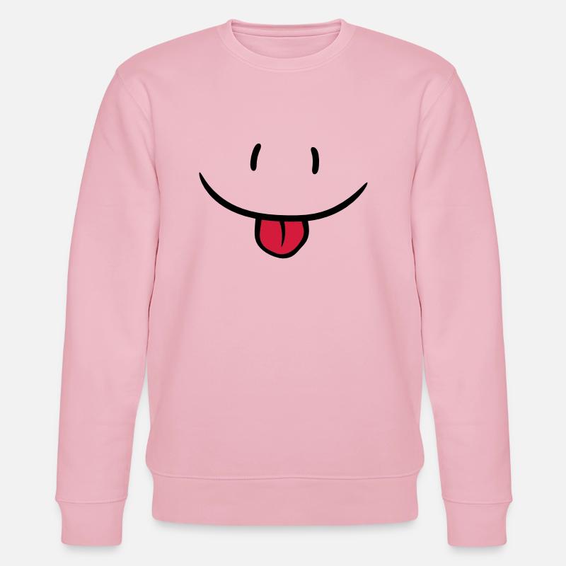 Freches Comic Gesicht - Stanley/Stella Unisex Bio-Sweatshirt CHANGER - Hellrosa