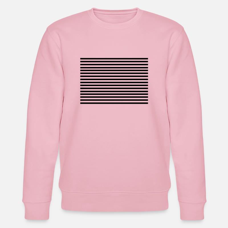 horizontal_lines - Sweat bio CHANGER Stanley/Stella Unisexe - rose pâle