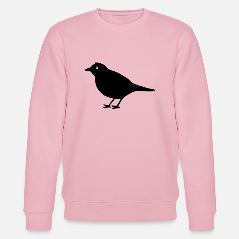 Vogel/Drossel - Stanley/Stella Unisex Bio-Sweatshirt CHANGER  - Hellrosa