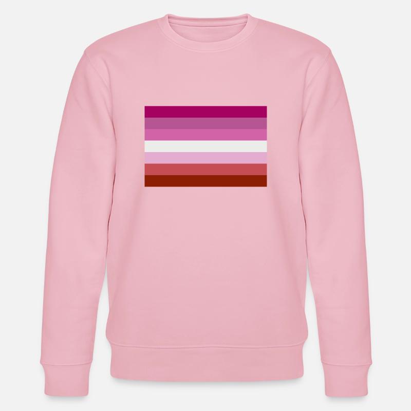 Drapeau de la fierté lesbienne - Sweat bio CHANGER Stanley/Stella Unisexe - rose pâle